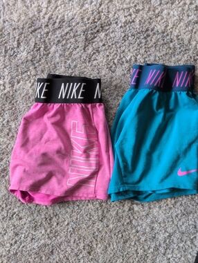 Pink and Teal Nike Shorts